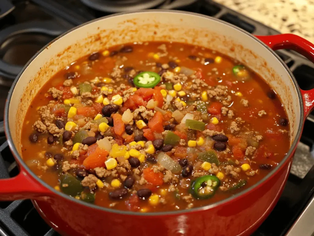 cowboy soup being cooked