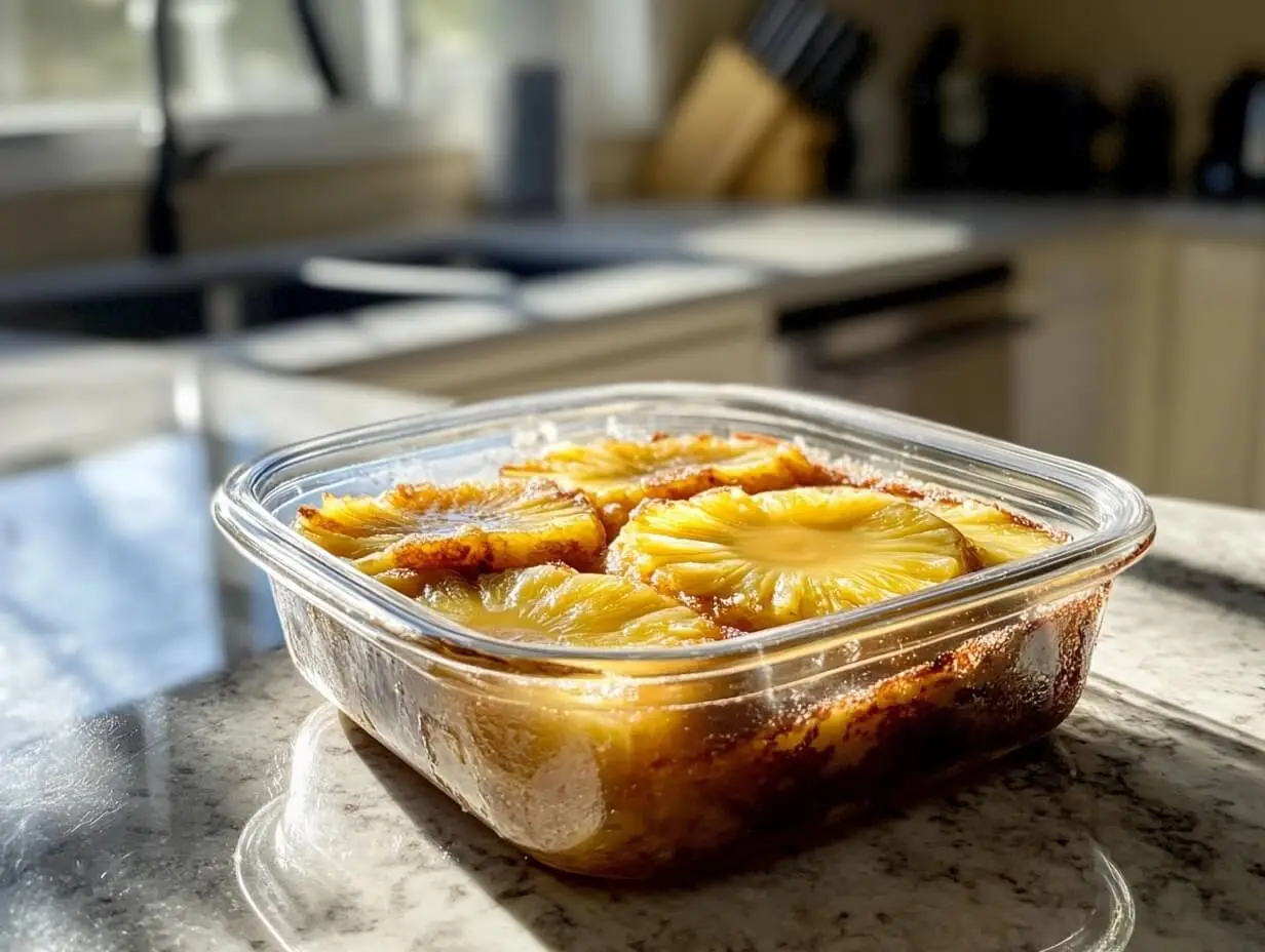 Proper Storage of Pineapple Upside-Down Cake in Airtight Container